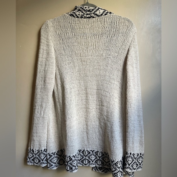 Lucky brand long line open knit cardigan sweater size M boho - Picture 5 of 6